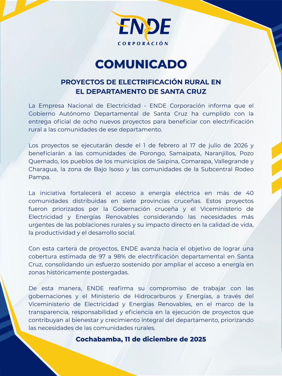 COMUNICADO